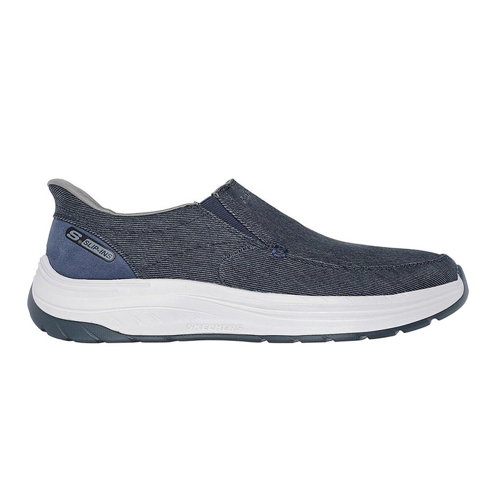 Men's Skechers Relaxed Fit Decklan Slip-On Shoes Navy Vegan